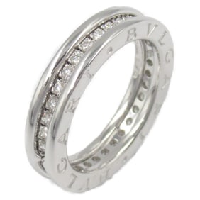 BVLGARI B-zero1 Full Diamond Ring 1 Band K18WG (White Gold) Ladies Clear