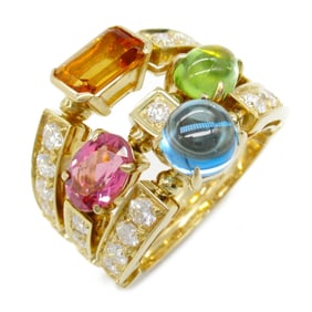 BVLGARI Allegra Multi Ring Tourmaline Citrine Peridot Topaz K18 (Yellow Gold) Women's Multicolor