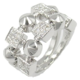 BVLGARI Lucia Ring, K18WG (White Gold), Diamond, Women's, Clear