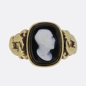 Antique Cameo Signet Ring