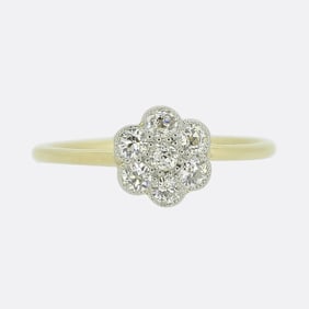 Antique Diamond Cluster Ring