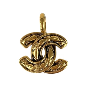 CHANEL Coco Mark Top Only Gold Metal Necklace for Women