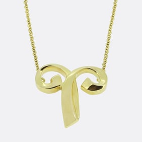 Tiffany Paloma Picasso Zodiac Aries Pendant Necklace