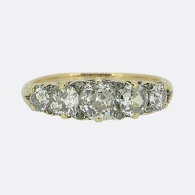 Victorian Old Cut Diamond Five-Stone Ring