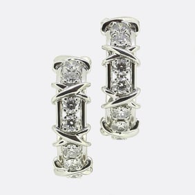Tiffany & Co. Schlumberger Studios Diamond Hoop Earrings