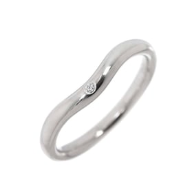 Tiffany & Co. Curved Band Ring Diamond Pt Platinum