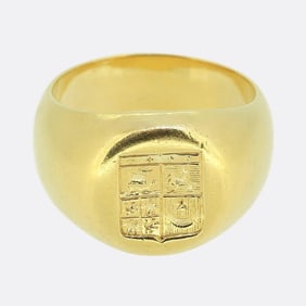 Vintage Naval Intaglio Signet Ring