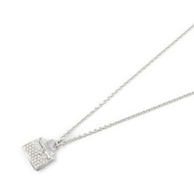 Hermes HERMES Kelly Diamond Necklace K18WG (White Gold) Women's Clear