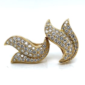 18K & 14K Yellow Gold 4.50 Ct. Diamond Earrings