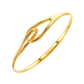 Tiffany & Co. Double Loop Bangle 18.5cm K18 YG Yellow Gold 750 Bracelet