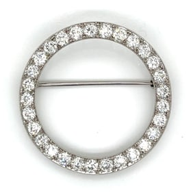 Art Deco Platinum 4.50 Ct. Diamond Brooch