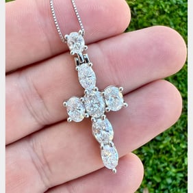 5.00 Ct. Diamond Cross Necklace