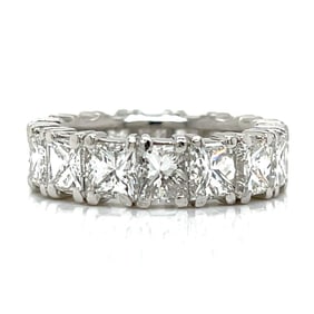 Platinum 11.20 Ct. Princess-cut Diamond Eternity Ring