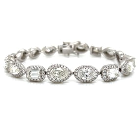 18K White Gold 23.50 Ct. Diamond Bracelet
