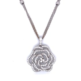 18K White Gold 4.60 Ct. Diamond Necklace