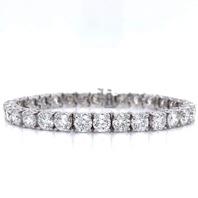 14K White Gold 21.42 Ct. Diamond Tennis Bracelet