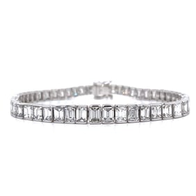 Platinum & 18K White Gold 20.50 Ct. Diamond Tennis Bracelet