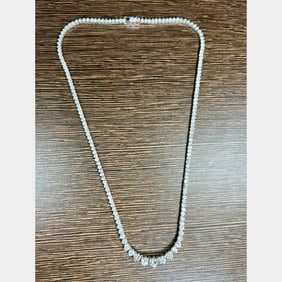 14K White Gold 12.00 Ct. Graduated Diamond Tennis Necklace