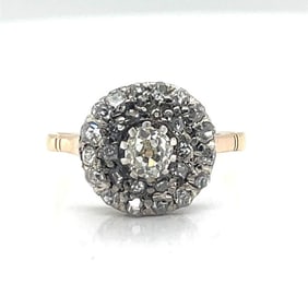 Victorian 18k Victoria Diamond Rosetta Ring