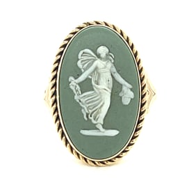 14k Cameo Jasperware Ring