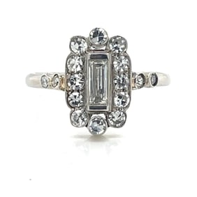 Platinum Art Deco Diamond Ring