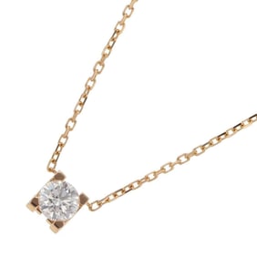 Cartier Necklace C de Diamond 0.25ct K18PG Pink Gold N7063100 Pendant GIA