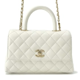 Chanel handbag, Matelasse, Coco Mark, Handle XS, Caviar Skin, A92990, CHANEL 2way shoulder bag,
