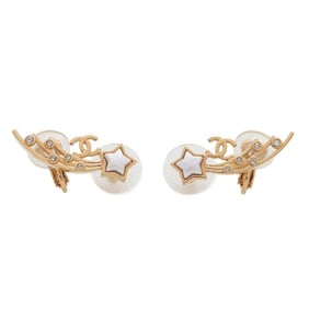 Chanel earrings star rhinestone B24 C CHANEL