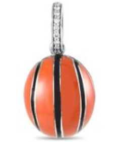 A playful trinket so you stay stylish while keeping eye on the ball. This Aaron Basha charm in 18K