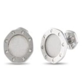 These Audemars Piguet cufflinks mimic the design of the bezels found on some of the luxury