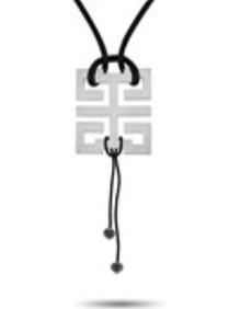 This Cartier Le Baiser du Dragon exudes obvious Eastern influence. Suspended from a 24 black silk