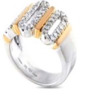 This diamond ring from Italian luxury jewelry brand Damiani showcases a harmony of contrasts. It is