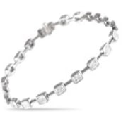 Diamonds totaling 1.92 carats shimmer and shine from their place within a bezel setting on the 7