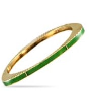 Flat, grooved, and enameled, this distinctly unique bangle from Tiffany & Co. is a vintage treasure