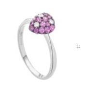 A gorgeous blend of romantic rubies weighing in total 0.55ct and glittering diamonds amounting to