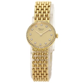 Chopard Classic Diamond Watch K18 Yellow Gold K18YG Ladies