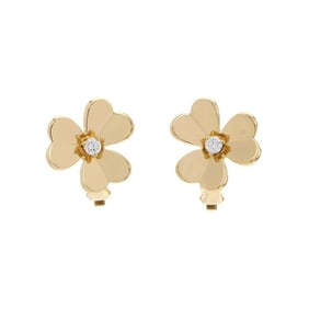 Van Cleef & Arpels Frivole Earrings Small Diamond 2P 0.17ct K18YG Yellow Gold VCARB65700