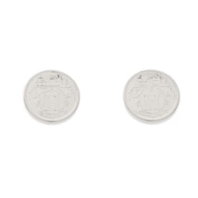 Hermes Earrings Exlibris TPM SV925 Silver HERMES