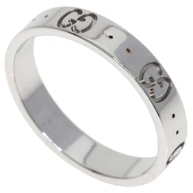Gucci Icon #18 Ring, 18K White Gold, Women's, GUCCI