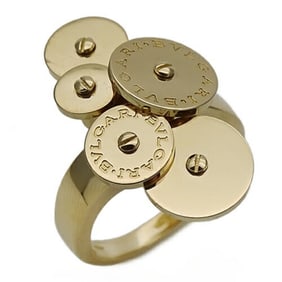 BVLGARI Women's Ring, 750YG, Cichladdich, Yellow Gold, Size 9, Polished