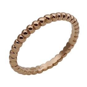 Van Cleef & Arpels Women's Ring, 750PG Perlée Small, Pink Gold, #50, Approx. Size 10, Polished