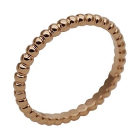 Van Cleef & Arpels Women's Ring, 750PG Perlée Small, Pink Gold, #54, Size 13.5, Polished