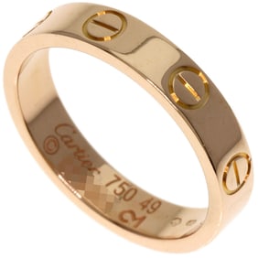 Cartier Mini Love Ring #49 Ring, K18 Pink Gold, Women's CARTIER