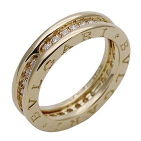 BVLGARI Ring for Women and Men, 750YG Diamond B-zero1, 1 Band, Yellow Gold, #52, Approx. Size 12,