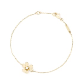Van Cleef & Arpels Frivole Mini Bracelet, 1 Diamond, 0.05ct, K18YG Yellow Gold VCARP0J200