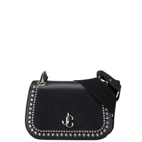 Jimmy Choo Varenne Studded Shoulder Bag Crossbody Black Leather Women's JIMMY CHOO