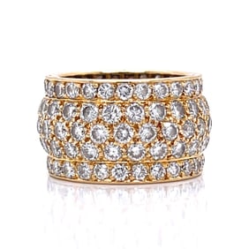 CARTIER French 18K Yellow Gold 6.50 Ct. Diamond Band