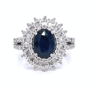 2.00 Ct. Sapphire & Diamond Ring