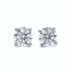 14K White Gold 1.00 Ct. Diamond Stud Earrings
