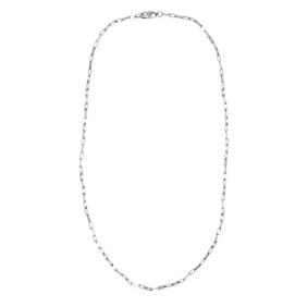KRIA 18k White Gold Biker Chain Necklace